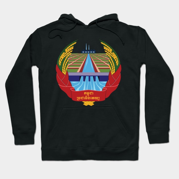 Emblem of Democratic Kampuchea (1975–79) Hoodie by Flags of the World